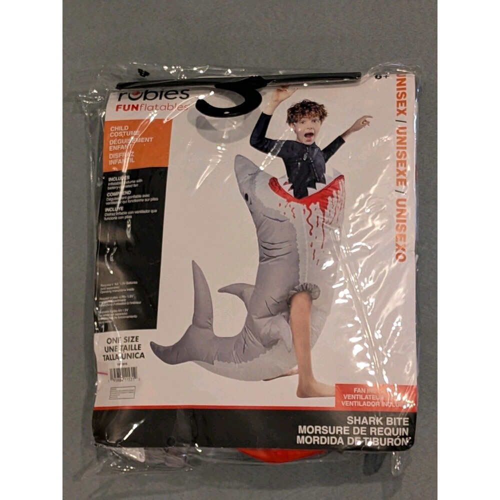 Ride on Shark Attack Inflatable Kid's Costume One Size Halloween New